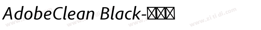 AdobeClean Black字体转换